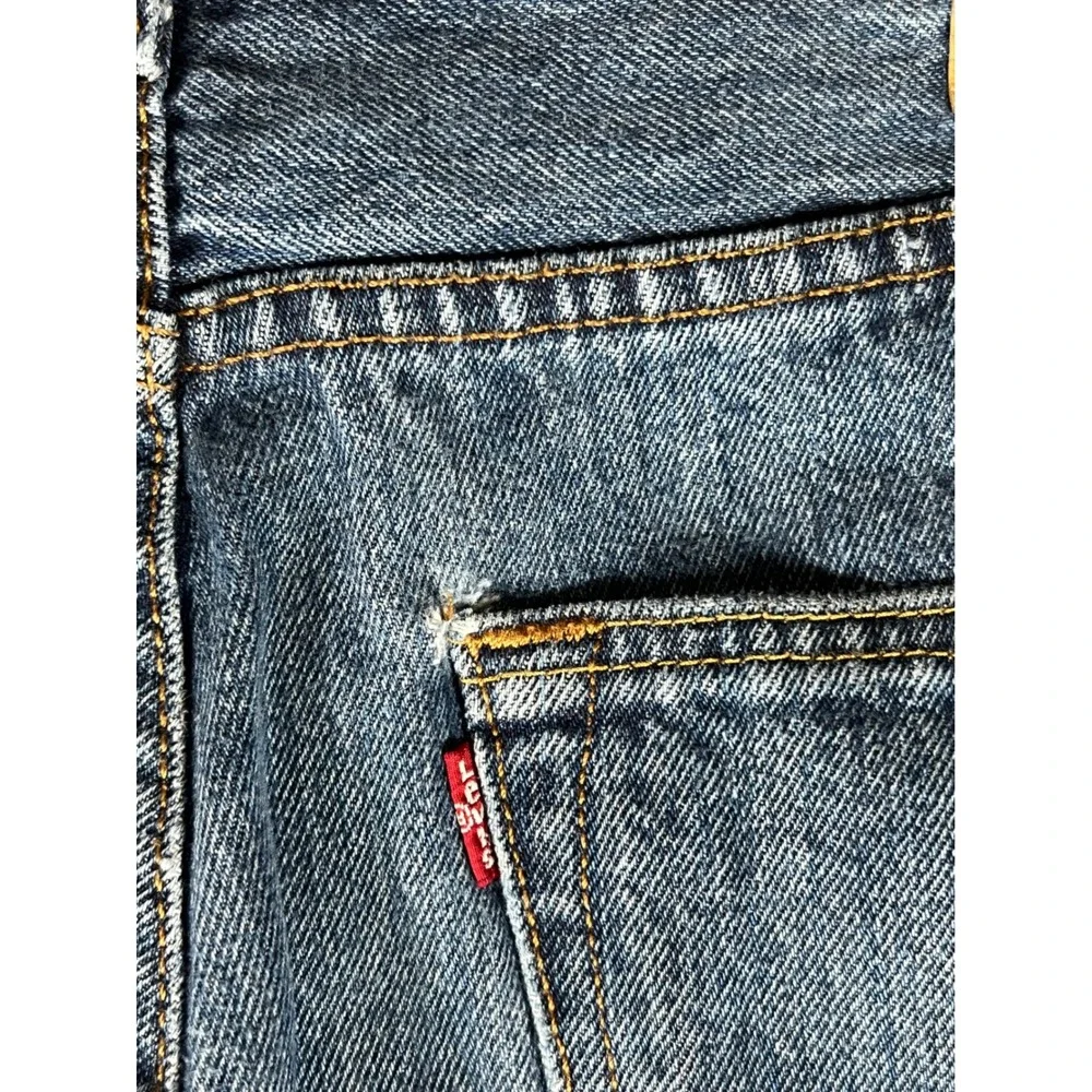 Levis 501 Original Fit Mens Blue Straight Leg Button Fly Denim Jeans 36x31